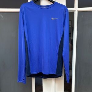 Nike Men's Royal & Dark Blue Long Sleeve Athletic Tee